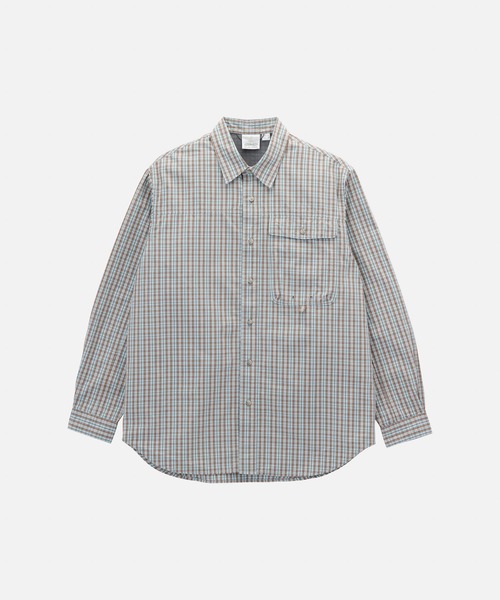 Gramicci（グラミチ）の「POPLIN MILLWOOD SHIRT / ポプリンミルウッドシャツ Gramicci グラミチ（シャツ/ブラウス・メンズ・ブルー/ブラウン・M/L/XL/XXL/S）」の9枚目の写真