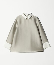 M.Fil（エムフィル）の「＜M・fil＞ダブルクロス バイカラー ブラウス（シャツ/ブラウス）」