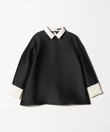 M.Fil（エムフィル）の「＜M・fil＞ダブルクロス バイカラー ブラウス（シャツ/ブラウス）」