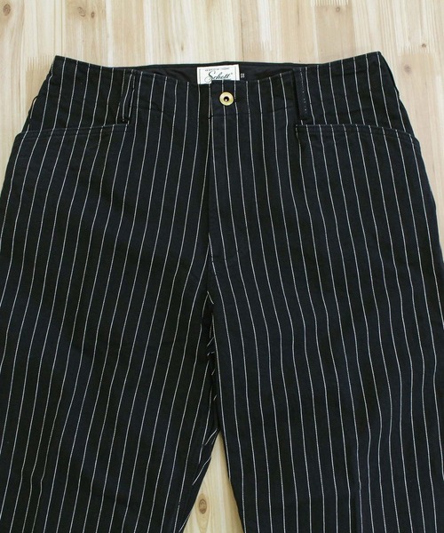 schott(ショット)の「STRIPE FRISCO PANTS(スラックス・メンズ・ブラック/チャコールグレー・30/32/34/36)」の15枚目の写真
