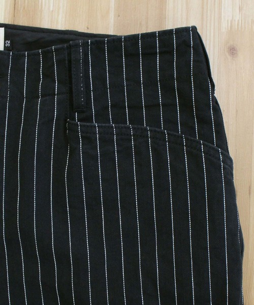 schott(ショット)の「STRIPE FRISCO PANTS(スラックス・メンズ・ブラック/チャコールグレー・30/32/34/36)」の16枚目の写真