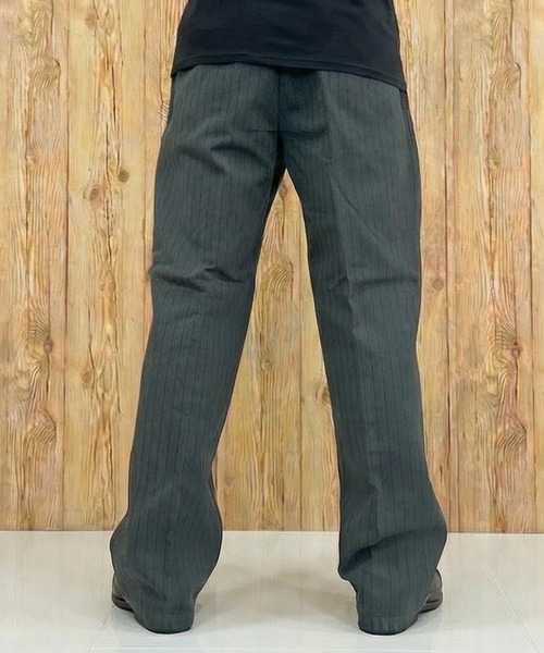 schott(ショット)の「STRIPE FRISCO PANTS(スラックス・メンズ・ブラック/チャコールグレー・30/32/34/36)」の11枚目の写真
