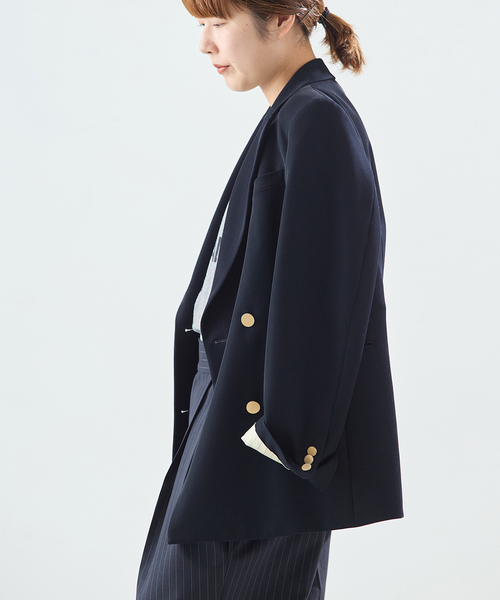 journal standard L'essage（ジャーナルスタンダードレサージュ）の「(L.E.S)リンガーTシャツ（Tシャツ/カットソー・レディース・ベージュ/チャコールグレー・FREE）」の4枚目の写真