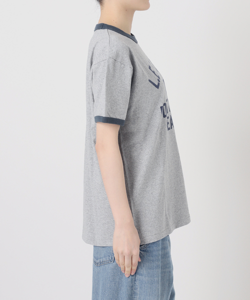 journal standard L'essage（ジャーナルスタンダードレサージュ）の「(L.E.S)リンガーTシャツ（Tシャツ/カットソー・レディース・ベージュ/チャコールグレー・FREE）」の13枚目の写真