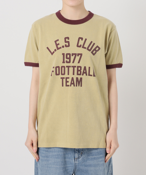 journal standard L'essage（ジャーナルスタンダードレサージュ）の「(L.E.S)リンガーTシャツ（Tシャツ/カットソー・レディース・ベージュ/チャコールグレー・FREE）」の17枚目の写真