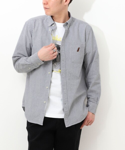 NOLLEY'S LIGHT(ノーリーズライト)の「【sunglaDOG】 オックスBDシャツ(シャツ/ブラウス・メンズ・マルチ/グレー系その他/ラベンダー/ホワイト・M/L/XL)」の2枚目の写真