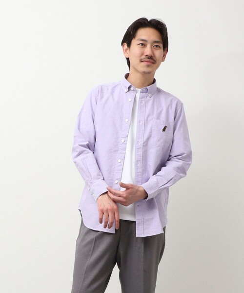 NOLLEY'S LIGHT(ノーリーズライト)の「【sunglaDOG】 オックスBDシャツ(シャツ/ブラウス・メンズ・マルチ/グレー系その他/ラベンダー/ホワイト・M/L/XL)」の5枚目の写真