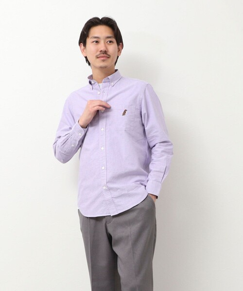 NOLLEY'S LIGHT(ノーリーズライト)の「【sunglaDOG】 オックスBDシャツ(シャツ/ブラウス・メンズ・マルチ/グレー系その他/ラベンダー/ホワイト・M/L/XL)」の7枚目の写真