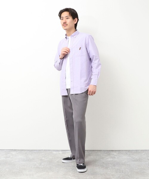 NOLLEY'S LIGHT(ノーリーズライト)の「【sunglaDOG】 オックスBDシャツ(シャツ/ブラウス・メンズ・マルチ/グレー系その他/ラベンダー/ホワイト・M/L/XL)」の8枚目の写真