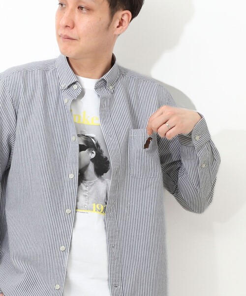 NOLLEY'S LIGHT(ノーリーズライト)の「【sunglaDOG】 オックスBDシャツ(シャツ/ブラウス・メンズ・マルチ/グレー系その他/ラベンダー/ホワイト・M/L/XL)」の22枚目の写真
