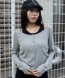 WEGO/【26年春新作】カーデドッキングレイヤードロンT