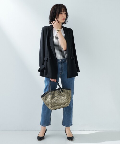 INDIVI（インディヴィ）の「【美脚／ストレッチ】ストレートデニム（デニムパンツ・レディース・ブルー/ライトブルー・40/38/36/15 /13/05）」の10枚目の写真