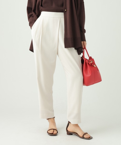 Elura（エルーラ）の「サラサラリラクシーテーパードパンツ＜低身長サイズあり＞/656778（その他パンツ・レディース・ブラック/ダークブラウン/オフホワイト/ミント/モカ・FREE(S)/LARGE/MEDIUM）」の2枚目の写真