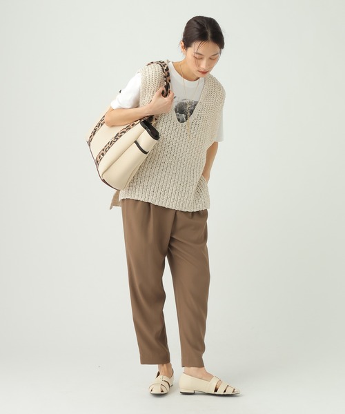 Elura（エルーラ）の「サラサラリラクシーテーパードパンツ＜低身長サイズあり＞/656778（その他パンツ・レディース・ブラック/ダークブラウン/オフホワイト/ミント/モカ・FREE(S)/LARGE/MEDIUM）」の14枚目の写真