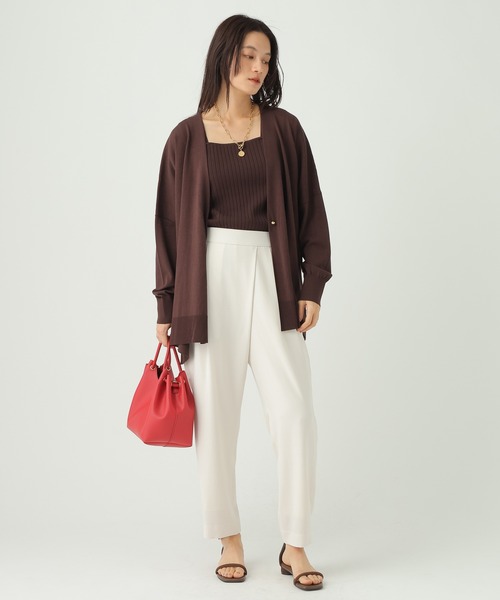 Elura（エルーラ）の「サラサラリラクシーテーパードパンツ＜低身長サイズあり＞/656778（その他パンツ・レディース・ブラック/ダークブラウン/オフホワイト/ミント/モカ・FREE(S)/LARGE/MEDIUM）」の6枚目の写真