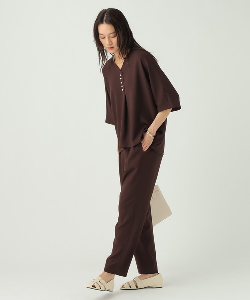 Elura（エルーラ）の「サラサラリラクシーテーパードパンツ＜低身長サイズあり＞/656778（その他パンツ・レディース・ブラック/ダークブラウン/オフホワイト/ミント/モカ・FREE(S)/LARGE/MEDIUM）」の15枚目の写真