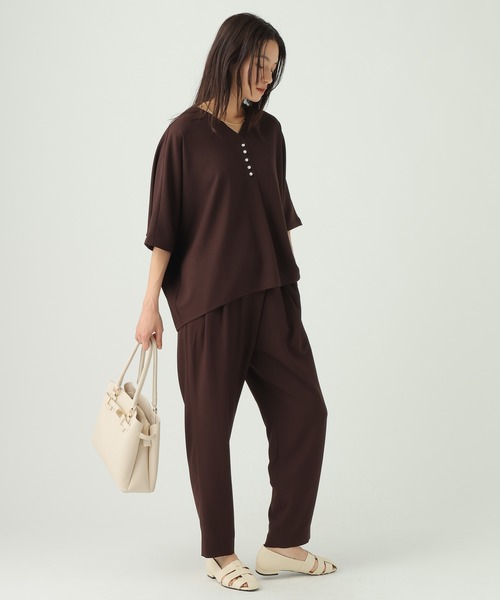 Elura（エルーラ）の「サラサラリラクシーテーパードパンツ＜低身長サイズあり＞/656778（その他パンツ・レディース・ブラック/ダークブラウン/オフホワイト/ミント/モカ・FREE(S)/LARGE/MEDIUM）」の17枚目の写真