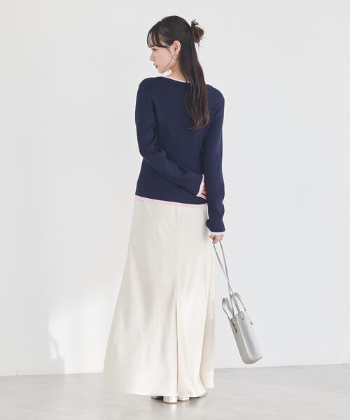 earth music&ecology（アースミュージックアンドエコロジー）の「サテンフリルマーメイドスカート（スカート・レディース・サックスブルー/ブラック/ホワイト系その他2・FREE）」の13枚目の写真