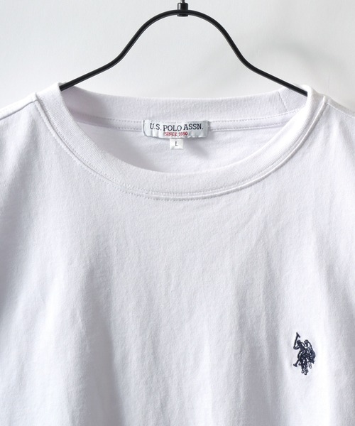 U.S. POLO ASSN.（ユーエスポロアッスン）の「U.S. POLO ASSN./ユーエスポロアッスン 別注 ビッグシルエット ワンポイント刺繍 半袖Tシャツ レディース メンズ（Tシャツ/カットソー・メンズ・ホワイト/ダークグリーン/オートミール/ブラック/ボルドー・LL/L/M）」の11枚目の写真