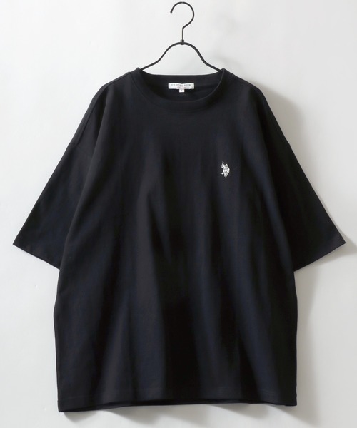 U.S. POLO ASSN.（ユーエスポロアッスン）の「U.S. POLO ASSN./ユーエスポロアッスン 別注 ビッグシルエット ワンポイント刺繍 半袖Tシャツ レディース メンズ（Tシャツ/カットソー・メンズ・ホワイト/ダークグリーン/オートミール/ブラック/ボルドー・LL/L/M）」の7枚目の写真