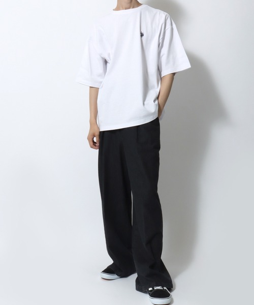 U.S. POLO ASSN.(ユーエスポロアッスン)の「U.S. POLO ASSN./ユーエスポロアッスン 別注 ビッグシルエット ワンポイント刺繍 半袖Tシャツ レディース メンズ(Tシャツ/カットソー・メンズ・ホワイト/ダークグリーン/オートミール/ブラック/ボルドー・LL/L/M)」の21枚目の写真