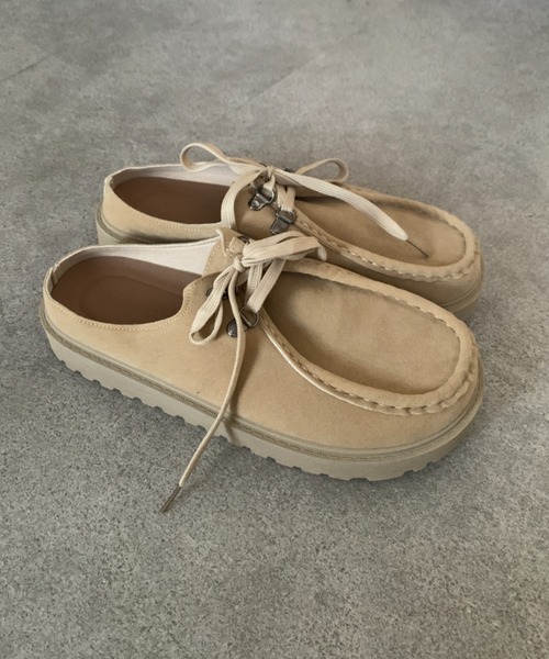 link lot(リンクロット)の「厚底モカシンシューズ風サンダル(サンダル・メンズ・ベージュ/ブラック・S/L/M)」の14枚目の写真