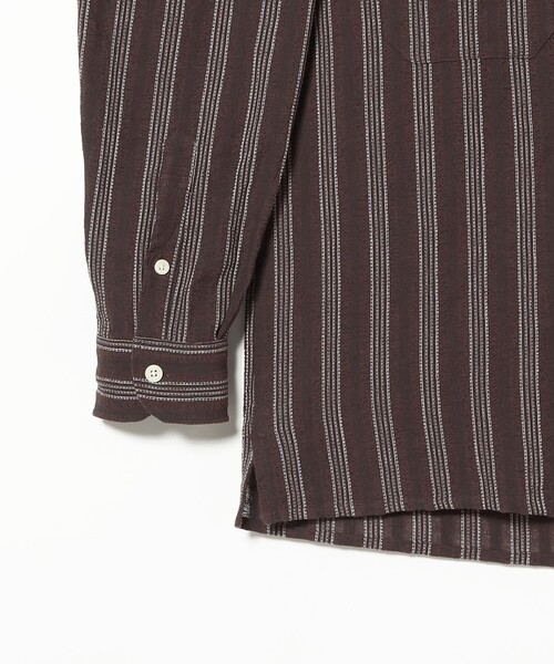 BEAMS PLUS(ビームスプラス)の「MOJITO / ABSHINTH SHIRT Stripe(シャツ/ブラウス・メンズ・ブラウン・SMALL/MEDIUM/LARGE/X-LARGE)」の4枚目の写真