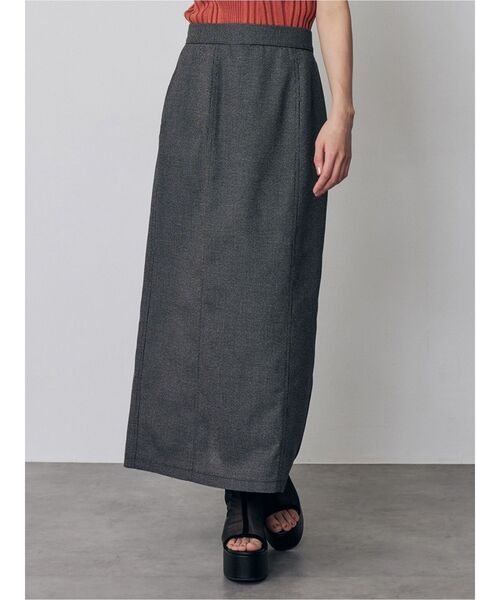 MURUA(ムルーア)の「【セットアップ対応】メッシュナロースカート 夏服(スカート・レディース・グレー/ブラウン/ブラック/アイボリー・2/1)」の4枚目の写真