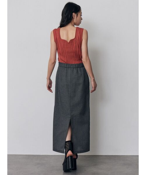 MURUA(ムルーア)の「【セットアップ対応】メッシュナロースカート 夏服(スカート・レディース・グレー/ブラウン/ブラック/アイボリー・2/1)」の21枚目の写真