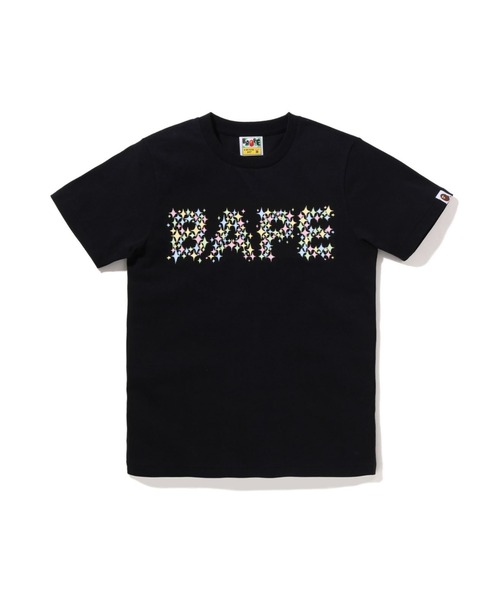 新作完売A BATHING APE STAR GLITTER Tシャツ　スター柄 BLING STAR GLITTER BAPE LOGO TEE（Tシャツ/カットソー）｜A BATHING
