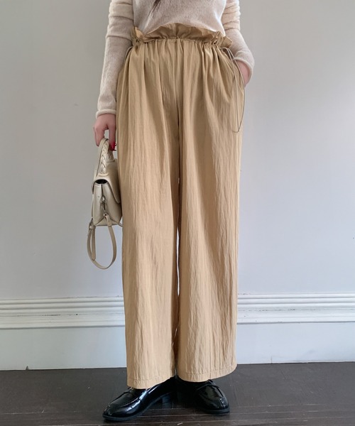 by LEGNA(バイレグナ)の「涼感ウエストドロストパンツ(その他パンツ・レディース・ブラック/キャメル/クリーム/チャコール・M-Regular/L-Regular/M-Short/L-Short)」の4枚目の写真