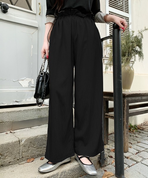 by LEGNA(バイレグナ)の「涼感ウエストドロストパンツ(その他パンツ・レディース・ブラック/キャメル/クリーム/チャコール・M-Regular/L-Regular/M-Short/L-Short)」の2枚目の写真