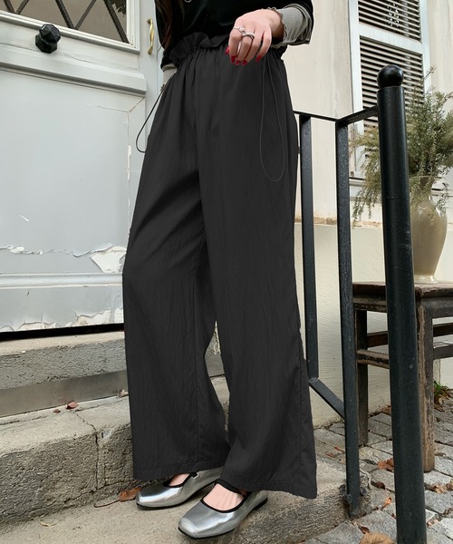by LEGNA(バイレグナ)の「涼感ウエストドロストパンツ(その他パンツ・レディース・ブラック/キャメル/クリーム/チャコール・M-Regular/L-Regular/M-Short/L-Short)」の7枚目の写真