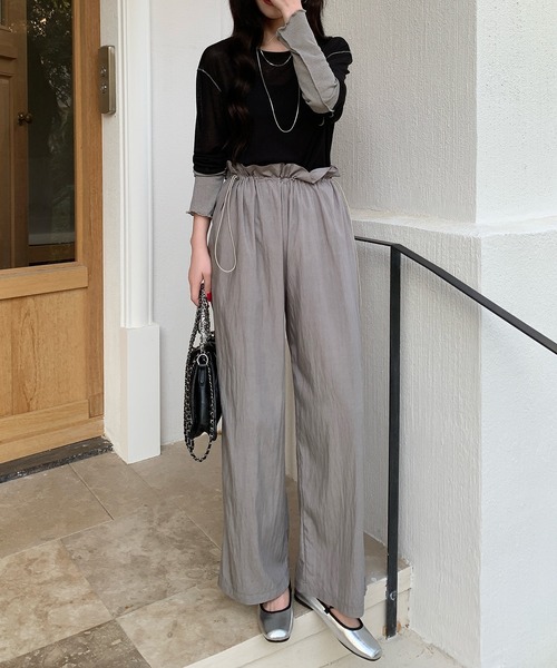 by LEGNA(バイレグナ)の「涼感ウエストドロストパンツ(その他パンツ・レディース・ブラック/キャメル/クリーム/チャコール・M-Regular/L-Regular/M-Short/L-Short)」の15枚目の写真