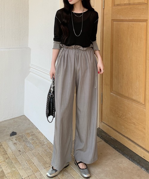 by LEGNA(バイレグナ)の「涼感ウエストドロストパンツ(その他パンツ・レディース・ブラック/キャメル/クリーム/チャコール・M-Regular/L-Regular/M-Short/L-Short)」の16枚目の写真