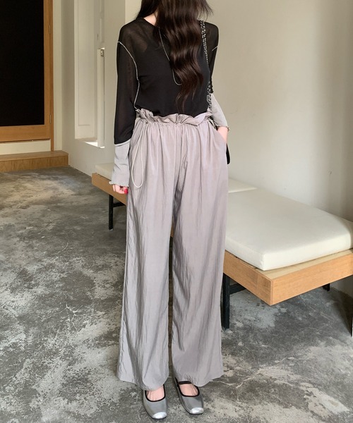 by LEGNA(バイレグナ)の「涼感ウエストドロストパンツ(その他パンツ・レディース・ブラック/キャメル/クリーム/チャコール・M-Regular/L-Regular/M-Short/L-Short)」の18枚目の写真