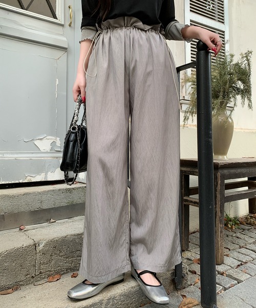 by LEGNA(バイレグナ)の「涼感ウエストドロストパンツ(その他パンツ・レディース・ブラック/キャメル/クリーム/チャコール・M-Regular/L-Regular/M-Short/L-Short)」の20枚目の写真