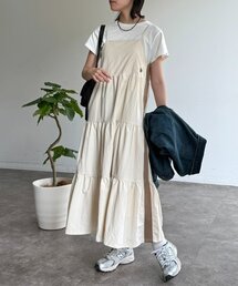 U.S. POLO ASSN. | 【U.S. POLO ASSN】ナイロンティアードキャミワンピース(ワンピース)