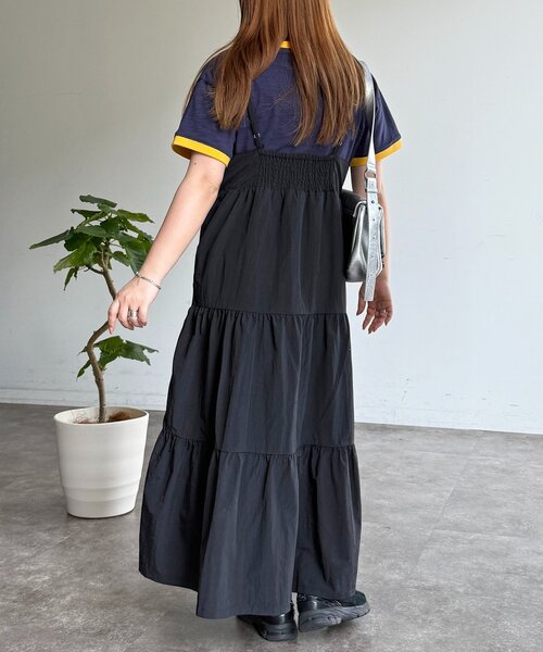 U.S. POLO ASSN.（ユーエスポロアッスン）の「【U.S. POLO ASSN】ナイロンティアードキャミワンピース（ワンピース・レディース・アイボリー/ブラック/ネイビー・FREE）」の11枚目の写真