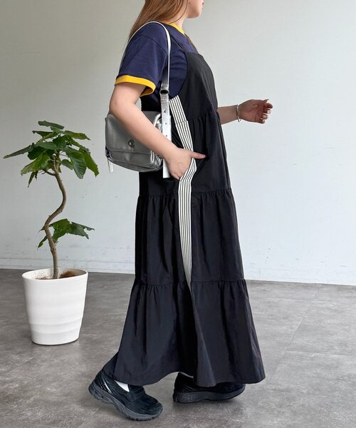 U.S. POLO ASSN.（ユーエスポロアッスン）の「【U.S. POLO ASSN】ナイロンティアードキャミワンピース（ワンピース・レディース・アイボリー/ブラック/ネイビー・FREE）」の12枚目の写真