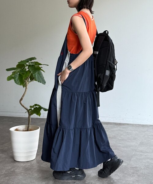 U.S. POLO ASSN.（ユーエスポロアッスン）の「【U.S. POLO ASSN】ナイロンティアードキャミワンピース（ワンピース・レディース・アイボリー/ブラック/ネイビー・FREE）」の19枚目の写真