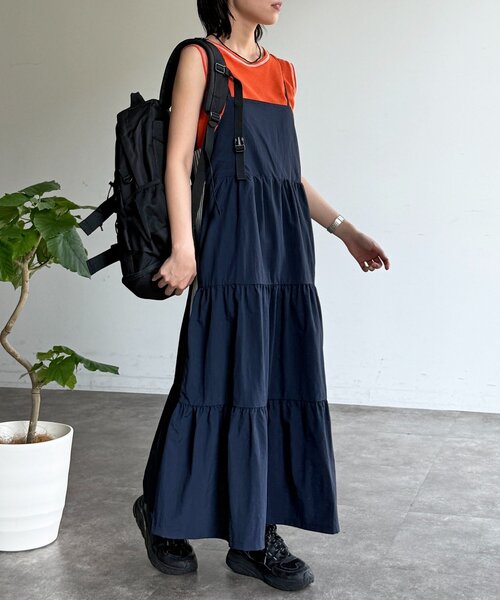 U.S. POLO ASSN.（ユーエスポロアッスン）の「【U.S. POLO ASSN】ナイロンティアードキャミワンピース（ワンピース・レディース・アイボリー/ブラック/ネイビー・FREE）」の21枚目の写真