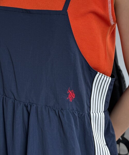 U.S. POLO ASSN.（ユーエスポロアッスン）の「【U.S. POLO ASSN】ナイロンティアードキャミワンピース（ワンピース・レディース・アイボリー/ブラック/ネイビー・FREE）」の22枚目の写真