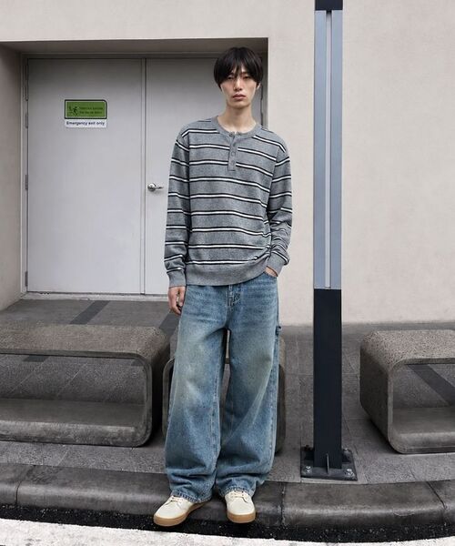 NESPA STUDIO（ネスパスタジオ）の「ルートカーペンダーバルーンワイドウォッシングデニムパンツ4カラー[NSPD_3018]（デニムパンツ・レディース・ダークブルー/ブルー/ブラック/ライトブルー・2XL/LARGE/SMALL/MEDIUM/X-SMALL/X-LARGE）」の9枚目の写真
