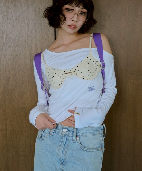 common gull products.（コモンガルプロダクツ）の「ちょうちょ日和なブラと（ベスト・レディース・ホワイト系/ブルー系/レッド系・フリー）」の4枚目の写真