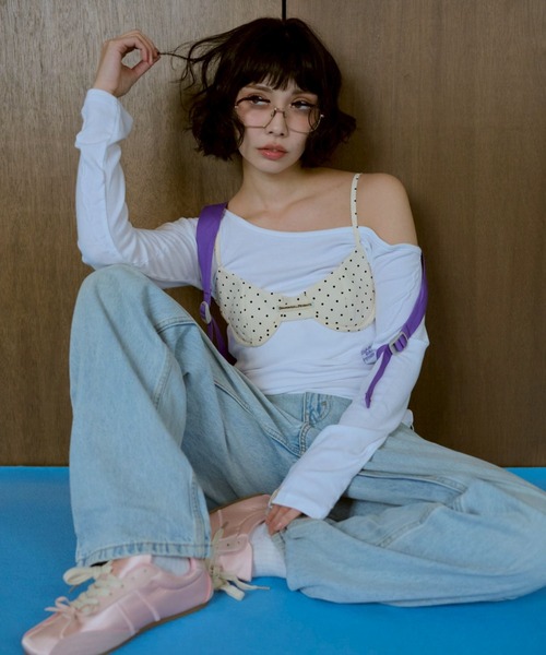 common gull products.（コモンガルプロダクツ）の「ちょうちょ日和なブラと（ベスト・レディース・ホワイト系/ブルー系/レッド系・フリー）」の9枚目の写真