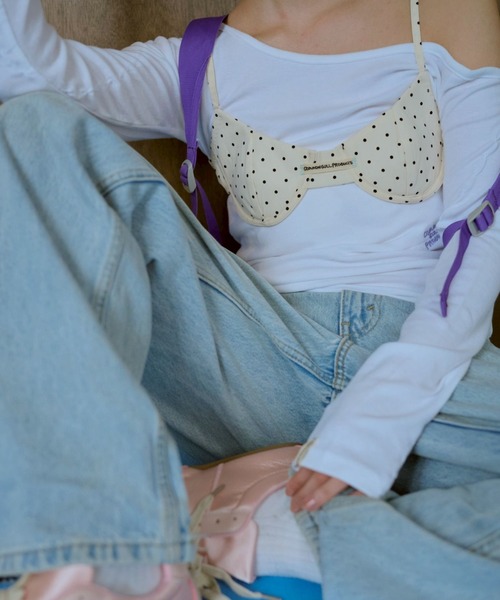 common gull products.（コモンガルプロダクツ）の「ちょうちょ日和なブラと（ベスト・レディース・ホワイト系/ブルー系/レッド系・フリー）」の10枚目の写真