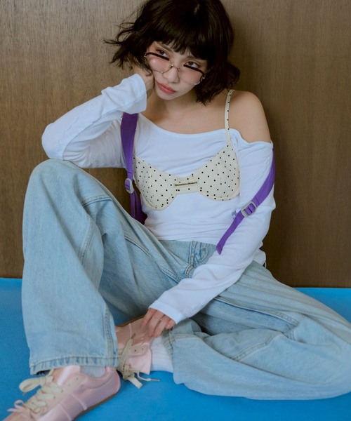 common gull products.（コモンガルプロダクツ）の「ちょうちょ日和なブラと（ベスト・レディース・ホワイト系/ブルー系/レッド系・フリー）」の12枚目の写真