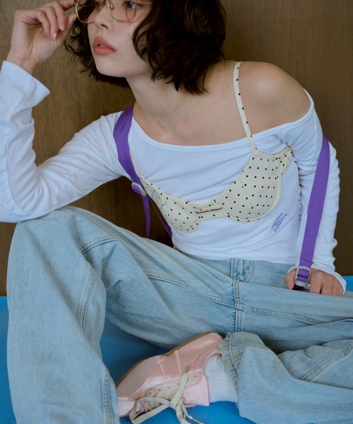 common gull products.（コモンガルプロダクツ）の「ちょうちょ日和なブラと（ベスト・レディース・ホワイト系/ブルー系/レッド系・フリー）」の16枚目の写真