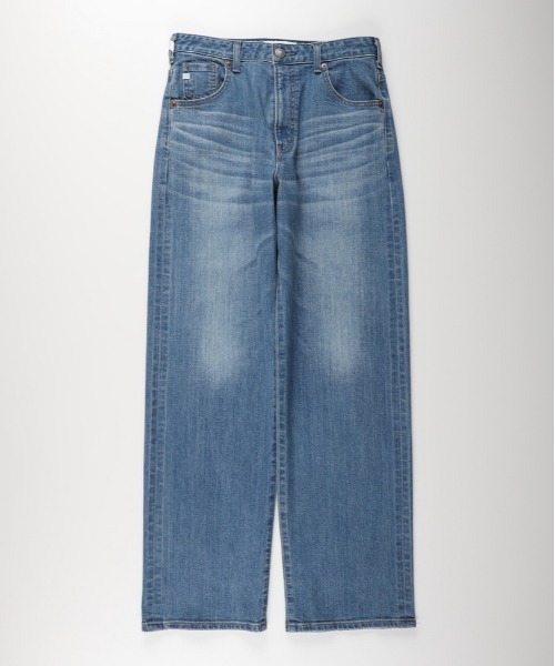 SOMETHING（サムシング）の「【SOMETHING】ＥＬＳＡ ルーズストレート デニムパンツ (体型カバー / ミッドライズ / クリーン仕上げ)（デニムパンツ・レディース・ライトインディゴブルー・XS/S/M/L）」の7枚目の写真